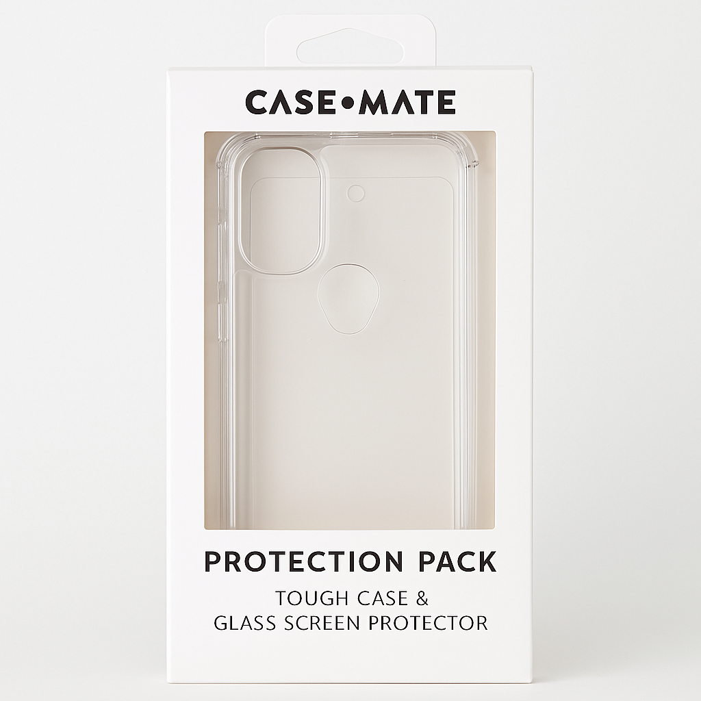 Case-Mate - Protection Pack - Tough Case & Glass Screen Protector For Motorola Moto G Power (2022) - 10 Ft Drop Protection - Clear