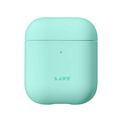 Laut - Huex Pastels For Airpods 2 And 1 Charging Case | Silky Rubber Finish | Ultra Lightweight | Front Led Visible (Spearmint)