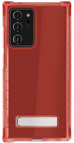 Ghostek Covert Clear Pink Silicone Note 20 Ultra Case For Women With Metal Kickstand Thin Shockproof Protector Wireless Charging Compatible Phone Cover 2020 Galaxy Note20 Ultra 5g (6.9 Inch) - (Pink)
