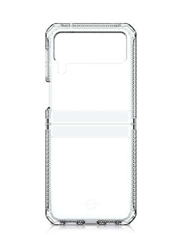 Itskins Hybrid Clear Protective Phone Case Compatible With Samsung Galaxy Z Flip3 5g, Slim Hybrid Case, Anti-Yellowing And Heavy Duty Shockproof Cover, Military Phone Case |Transparent
