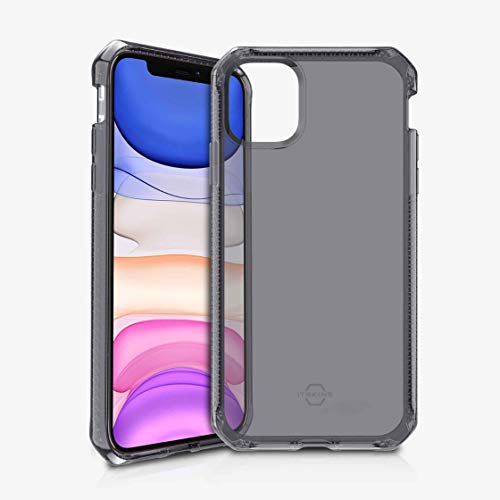 Itskins Spectrum Clear Protective Phone Case Compatible With Apple Iphone 11, Slim Hybrid Case, Anti-Yellowing, And Heavy Duty Shockproof Cover, Military Phone Case | Black
