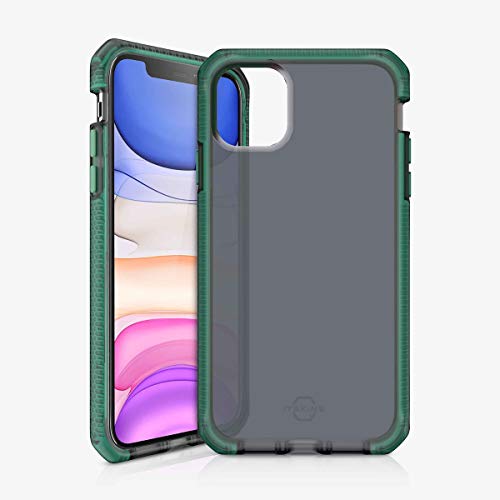 Itskins Supreme Frost Protective Phone Case Compatible With Iphone 11, Slim Hybrid Case, Anti-Slip, Heavy Duty Shockproof Cover, Military Phone Case | Tiffany Green And Black