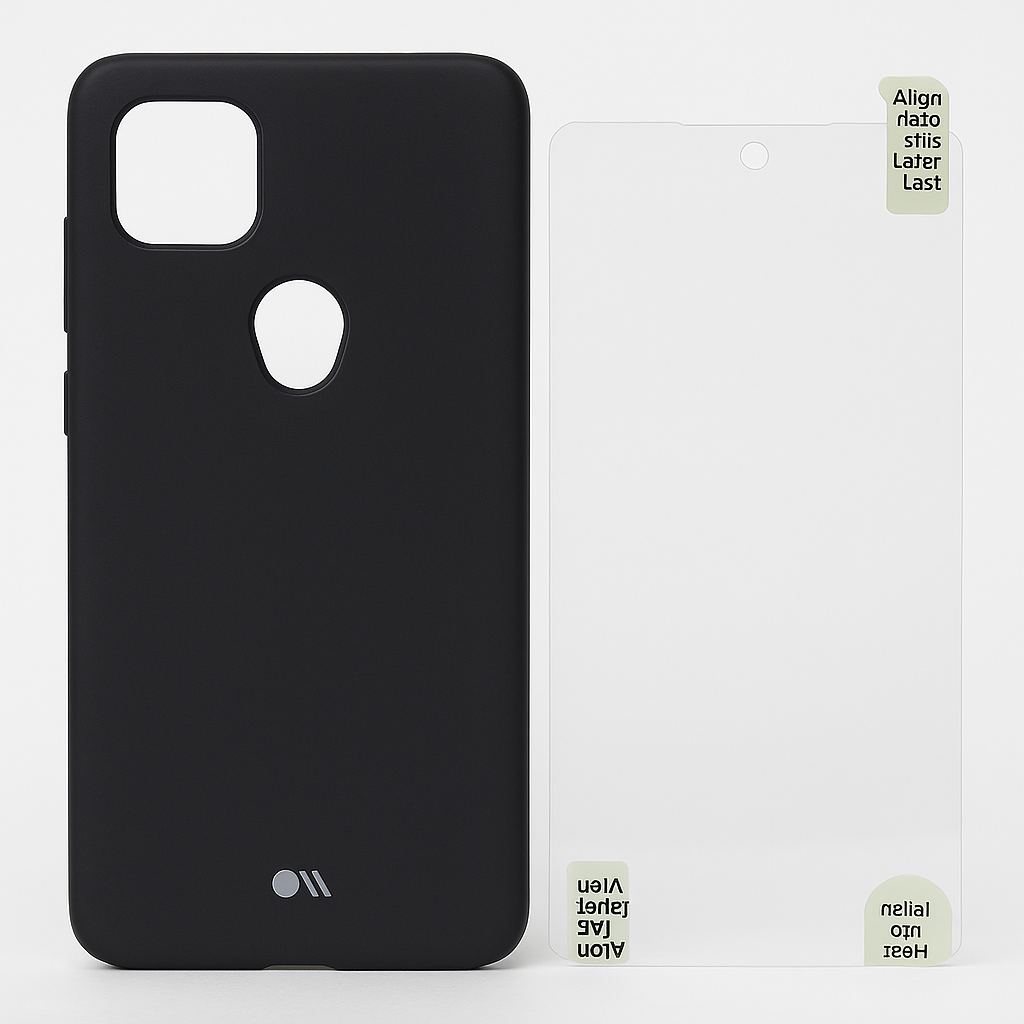 Case-Mate - Protection Pack - Tough Black Case & Screen Protector For Motorola One 5g Ace - 10 Ft Drop Protection - 6.7 Inch - Black
