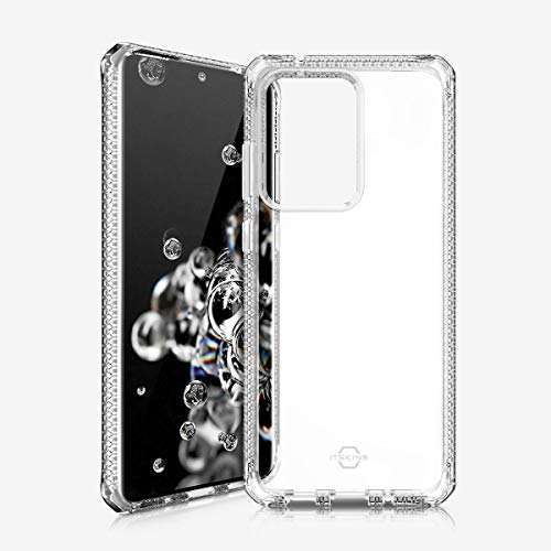 Itskins Spectrum Clear Protective Phone Case Compatible With Galaxy S20 Ultra, Slim Hybrid Case, Anti-Yellowing, And Heavy Duty Shockproof Cover, Military Phone Case - Transparent