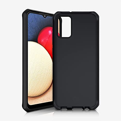 ITSKINS SPECTRUM SOLID PROTECTIVE PHONE CASE FOR GALAXY A02S (USA VERSION) - PLAIN BLACK