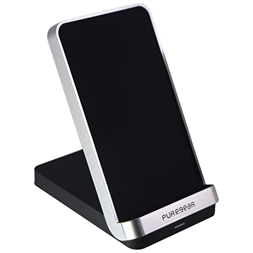 Puregear 7.5/10w 2-Coil Fast Wireless Charging Stand For Qi Devices - Black