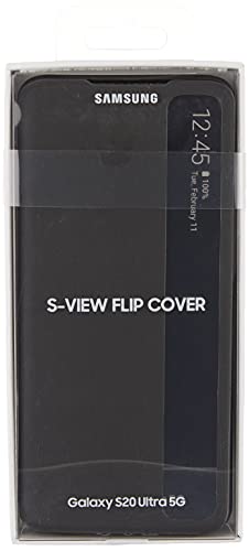 Samsung Galaxy S20 Ultra Case, S-View Flip Cover - Black (Us Version With Warranty), Model:Ef-Zg988cbegus