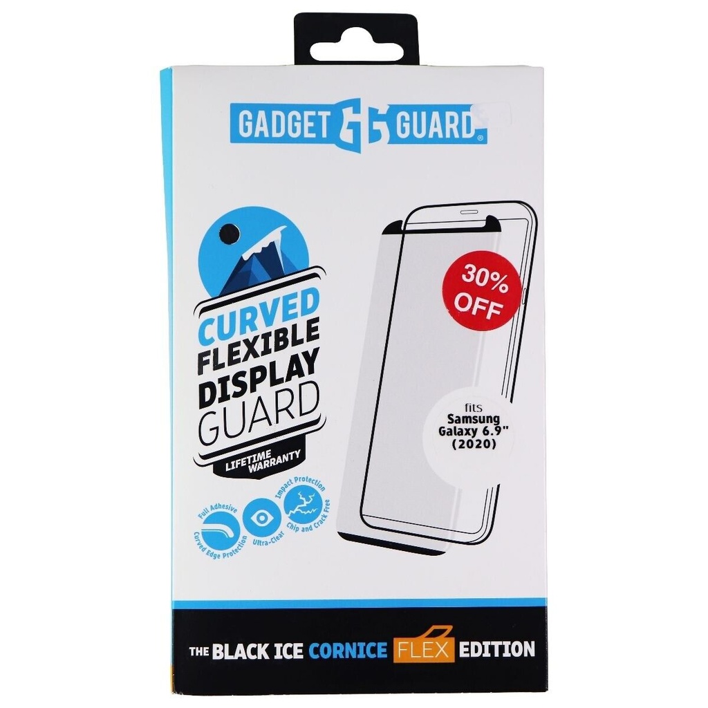 Gadget Guard Black Ice Cornice Flex Screen Protector For Galaxy S20 Ultra 5g - Clear