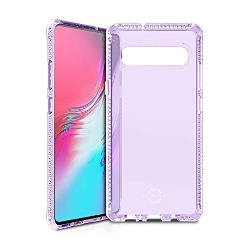 Itskins Spectrum Clear Protective Phone Case Compatible With Galaxy S10 5g, Slim Hybrid Case, Anti-Yellowing, And Heavy Duty Shockproof Cover, Military Phone Case - Light Purple