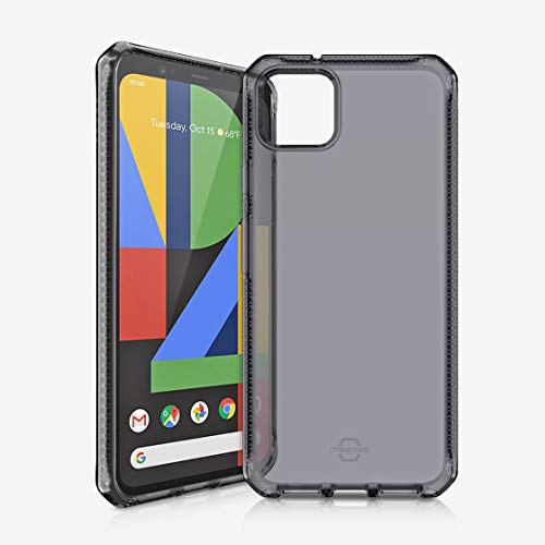 Itskins Spectrum Clear Protective Phone Case Compatible With Pixel 4, Slim Hybrid Case, Anti-Yellowing, And Heavy Duty Shockproof Cover, Military Phone Case - Smoke