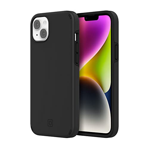 Incipio Duo Case For Iphone 14 Plus (6.7") – Wireless Charging Compatible, Slim Dual-Layer Protective Case With 12ft Drop Protection, Shock-Absorbing, Scratch-Resistant Cover - Black