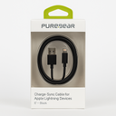 Puregear Charge-Sync Cable For Apple Lightning Devices 6' – Black