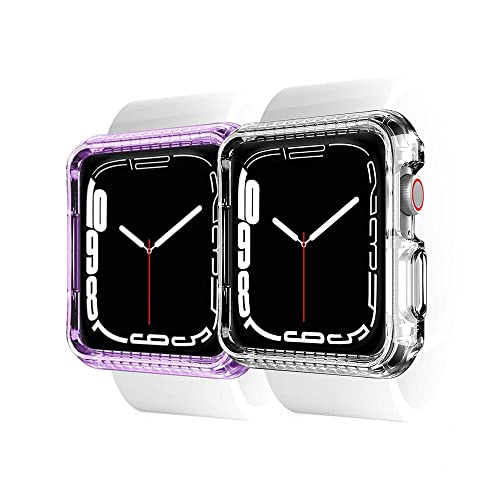Itskins Spectrum Clear Protective Case Compatible With Apple Watch Series Se 6 & 5 & 4 40mm, Slim Hybrid Case, Anti-Yellowing, And Heavy Duty Shockproof Cover, Military Case | Smoke