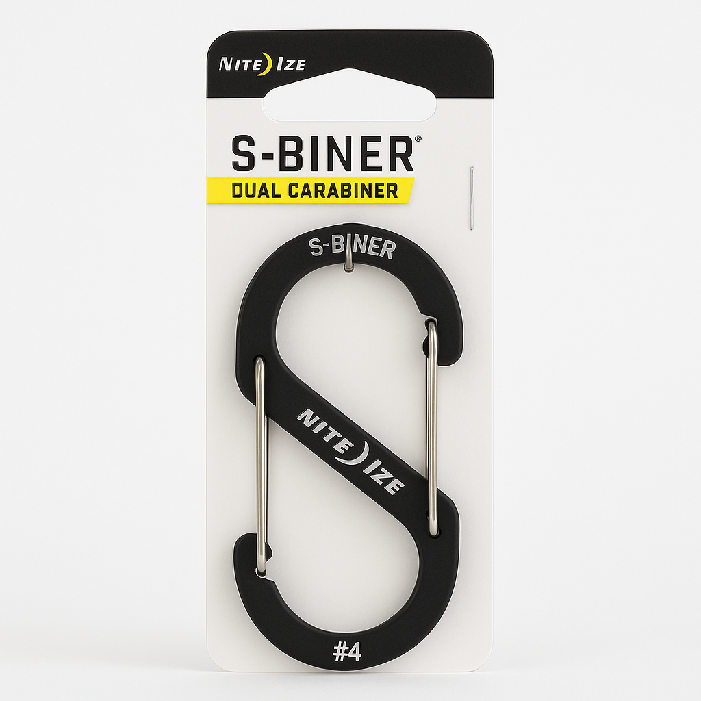 Nite Ize Size-4 S-Biner Dual Carabiner, Aluminum, Charcoal Grey