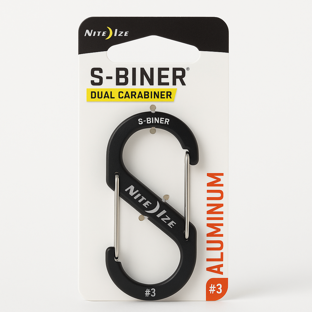 Nite Ize Size-3 S-Biner Dual Carabiner, Aluminum, Charcoal Grey, #3
