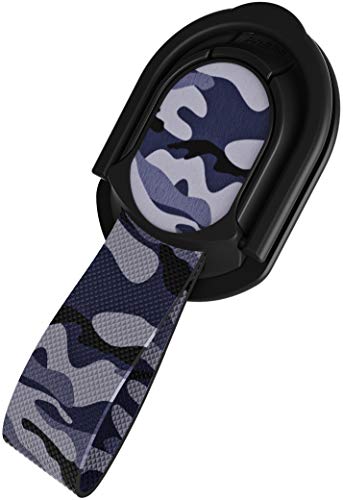 Ghostek Loop Phone Strap Holder With Stand And Built-In Magnetic Car Holder Magnet Gripper Prevents Clumsy Drops And Falls Conveniently Detachable Making It Wireless Charging Compatible - (Blue Camo)