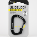 Nite Ize Slidelock Stainless Steel, Locking Carabiner Clip, Size #3, Black