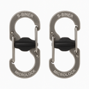Nite Ize S-Biner Microlock, Locking Key Holder, Stainless-Steel 2-Pack
