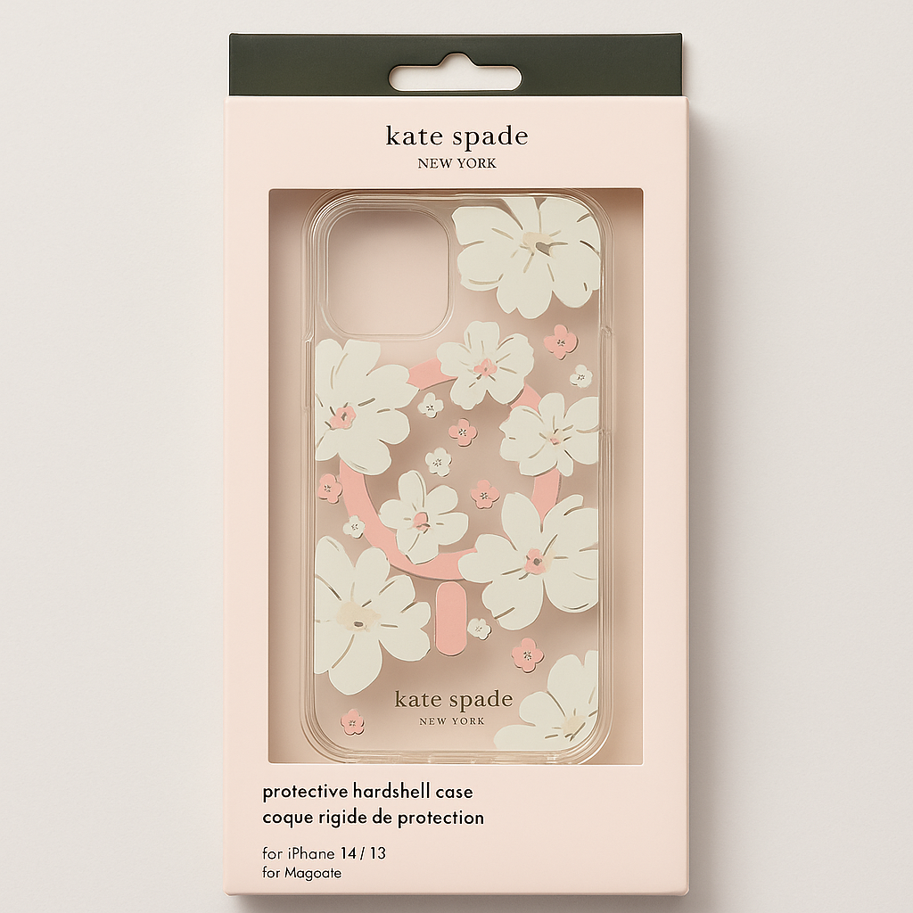 Kate Spade New York Protective Hardshell Case Compatible With Magsafe For Apple Iphone 14 - Classic Peony [Ksiph-234-Cflcc]