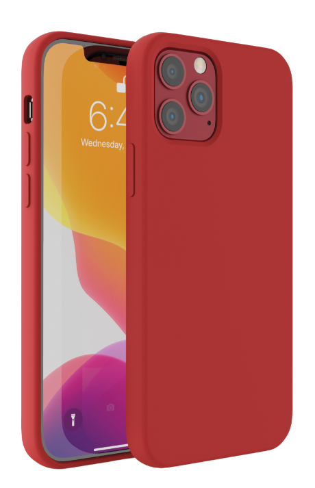 BASE LIQUID SILICONE GEL/RUBBER CASE IPHONE 12 / IPHONE 12 PRO (6.1) - RED