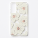 Kate Spade New York Samsung Galaxy S22 Protective Hardshell Phone Case - Hollyhock Floral With Stones