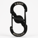 Nite Ize S-Biner Microlock Stainless Steel - S-Biner With Locking Dual Sided Gates - Keep Keys Secure With Carabiner Key Holder - Black (2 Pack)