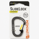 Nite Ize Size #3 Slidelock Carabiner, Locking Carabiner Keychain, Aluminum, Charcoal Grey
