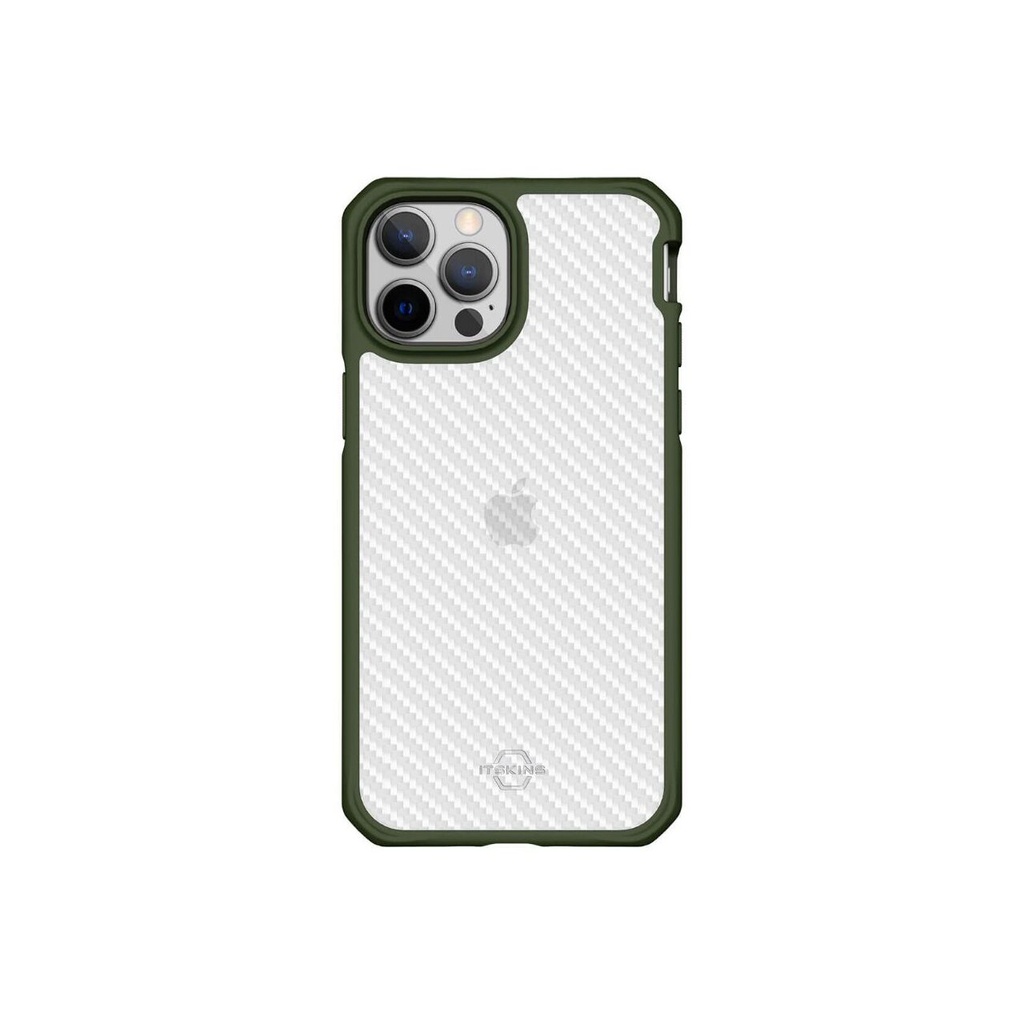 HUSA IPHONE 13 PRO MAX ITSKINS HYBRID TEK GREEN & TRANSPARENT