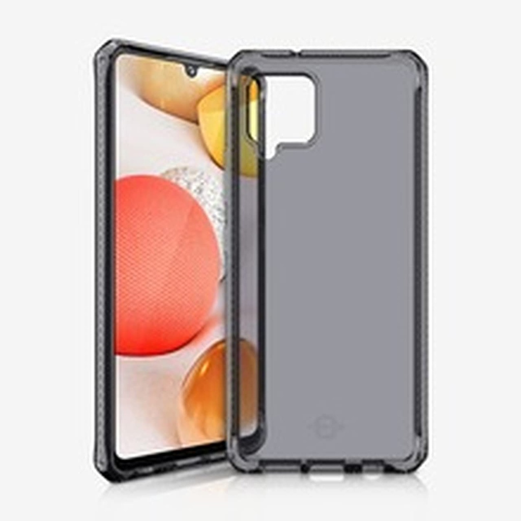Itskins Spectrum Clear Protective Phone Case Compatible With Samsung Galaxy A42 5g (Usa Ver), Slim Hybrid Case, Anti-Yellowing, And Heavy Duty Shockproof Cover, Military Phone Case | Smoke