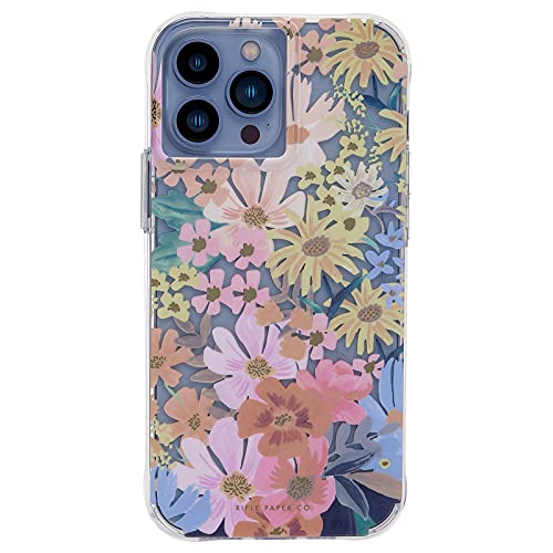 Rifle Paper Co. Iphone 13 Pro Max Case - 10ft Drop Protection With Wireless Charging - Luxury Floral Print 6.7" Case For Iphone 13 Pro Max - Slim, Anti Scratch, Shock Absorbing Materials - Marguerite