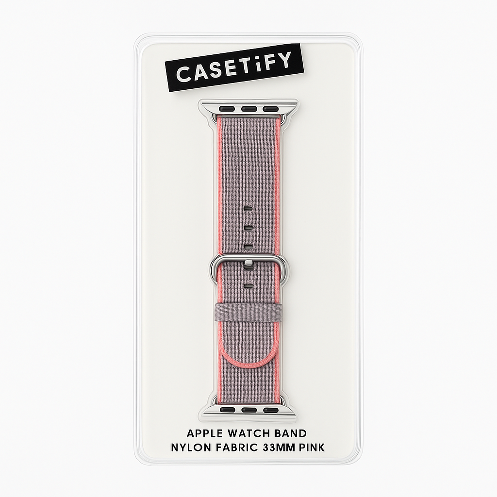 Casetify Apple Watch Band Nylon Fabric All Series 38mm Pink