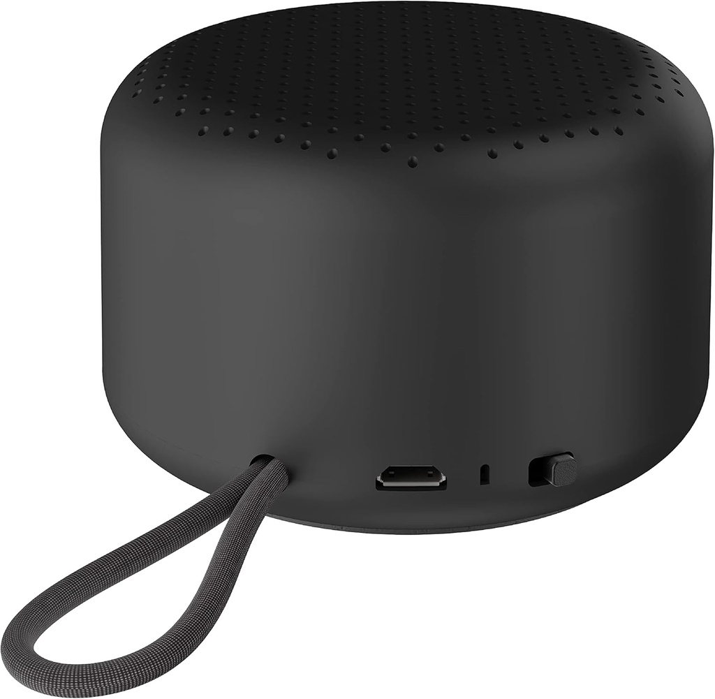 Ghostek Flux Wireless Mini Speaker With A Small Aesthetic Portable Travel Design Best For Listening To Music, Watching Movies, Shows Compatible With Apple Iphone, Samsung, Lg, Google, Smart Tv (Black)