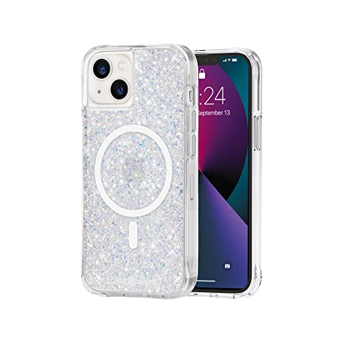 Case-Mate Iphone 13 Case - Twinkle Stardust [10ft Drop Protection] [Compatible With Magsafe] Magnetic Cover With Cute Bling Sparkle For Iphone 13 6.1", Anti-Scratch, Shock Absorbent, Slim Fit