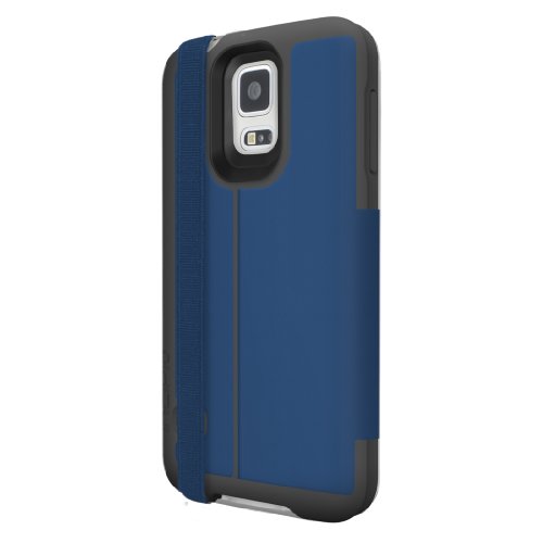Incipio Watson Wallet Folio For Samsung Galaxy S5 - Retail Packaging - Navy/Gray