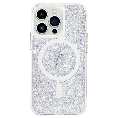Case-Mate Iphone 13 Pro Case Twinkle Stardust - Clear Glitter Sparkle Bumper Cover For Apple Iphone 13 Pro 6.1" With 10ft Drop Protection And Built-In Magsafe Compatibility