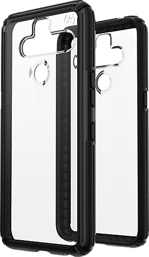 Speck Presidio V-Grip Series Hard Case For Lg V50 Thinq - Clear/Gray