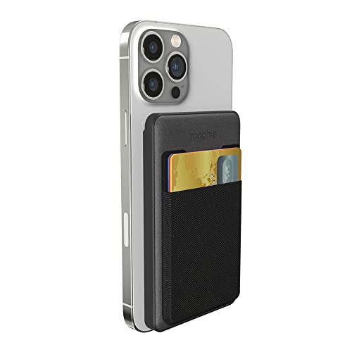 Mophie Snap+ Juice Pack Wallet 5k -Black - Magnetic Power Bank Compatible With Magsafe & Qi-Enabled Smartphones, Works With Apple And Android Phones (Not Compatible With Iphone 13 Pro Or 13 Mini)