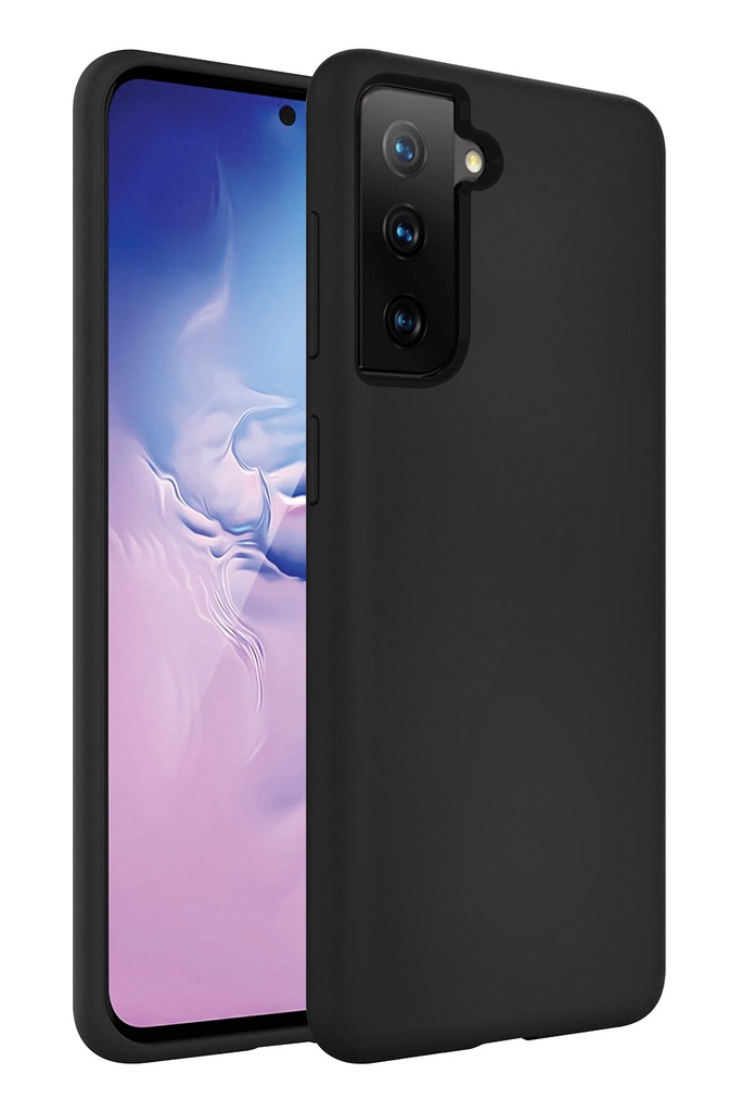 BASE LIQUID SILICONE GEL/RUBBER CASE SAMSUNG GALAXY S21PLUS - BLACK