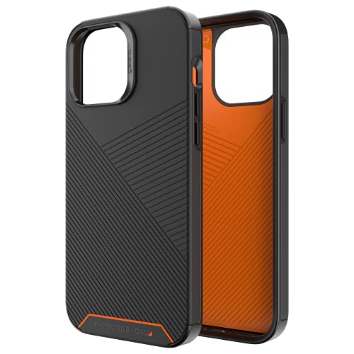 Gear4 Denali Case For Iphone 13 Pro Max Black Slim & Lightweight Military-Grade 16 Ft Impact Protection Antimicrobial Grip Case