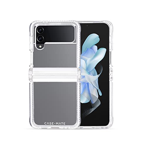 Case-Mate Samsung Galaxy Z Flip 4 Case - 6.7" Clear - With 15ft Drop Protection & Wireless Charging - Tough Plus Series Cover For Z Flip 4 5g With Anti Yellowing And Anti Scratchtechnology, Shockproof