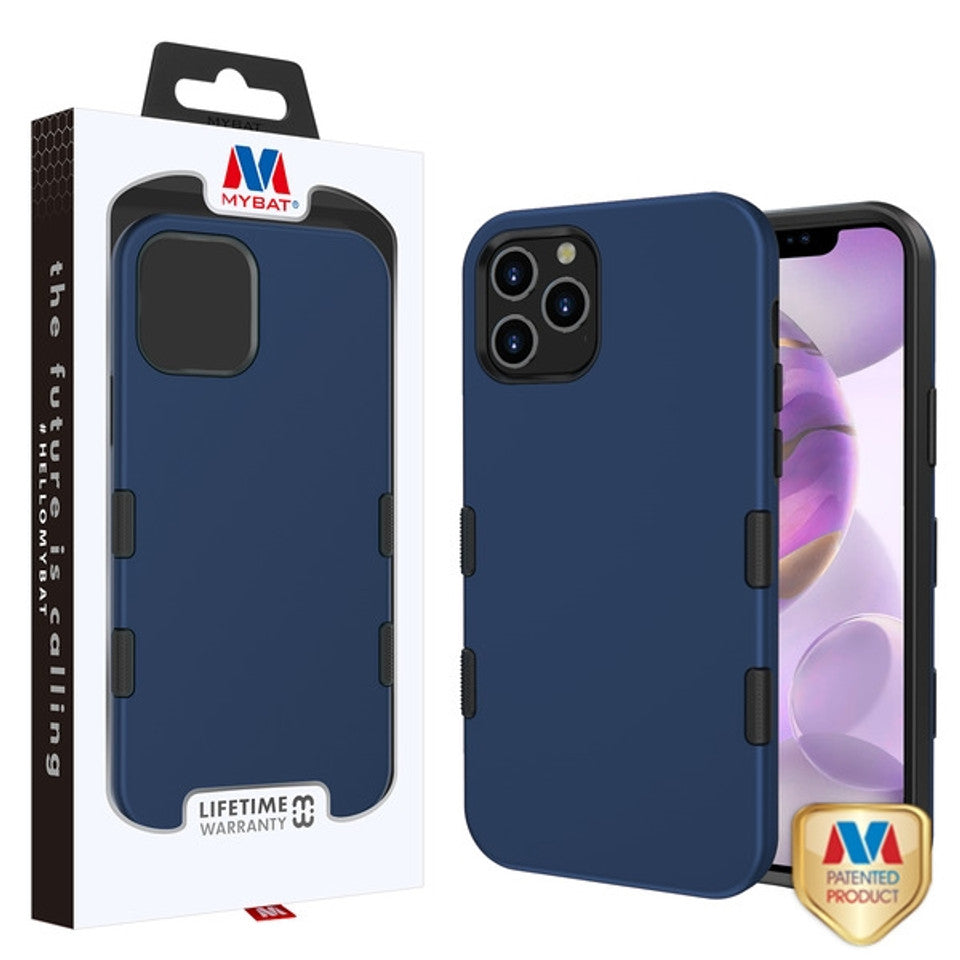 Mybat Tuff Subs Series For Iphone 12 / Iphone 12 Pro - Dual Layered, Shockproof Protective Smartphone Case [Military-Grade Certified] - Rubberized Ink Blue/Black