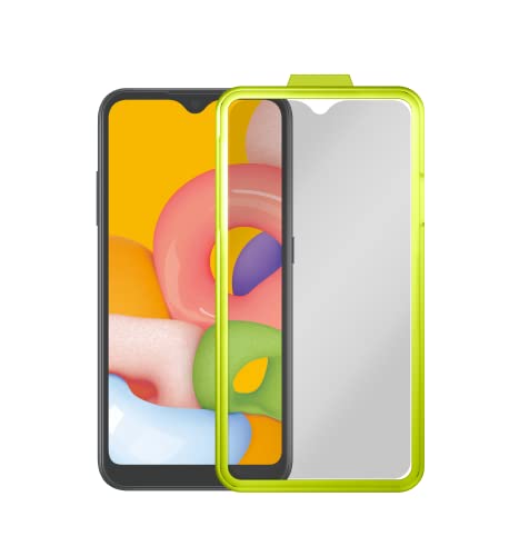 Fortress Tempered Glass Screen Protector For Samsung Galaxy A01 With Installation Tool - Bubble-Free, Scratch Resistant, Ultra Thin, Impact Protection [Lifetime Replacements]