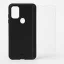 Case-Mate - Protection Pack - Tough Black Case & Screen Protector For Motorola G Pure - 10 Ft Drop Protection - Black
