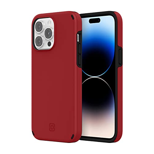 Incipio Duo Case For Iphone 14 Pro Max – Magsafe & Wireless Charging Compatible, Slim Dual-Layer Protective Case With 12ft Drop Protection, Shock-Absorbing, Scratch-Resistant Cover - Red