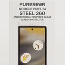 Puregear Google Pixel 6a Steel 360 Antimicrobial Tempered Glass Screen Protector With Perfect Alignment Tray