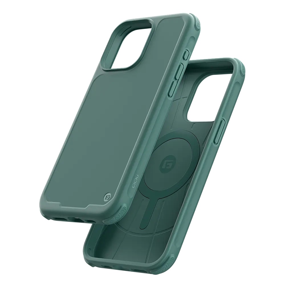 Clckr - G-Form Protection Carbon Magsafe Case For Apple Iphone 15 Pro Max (6.7") - Green Camo