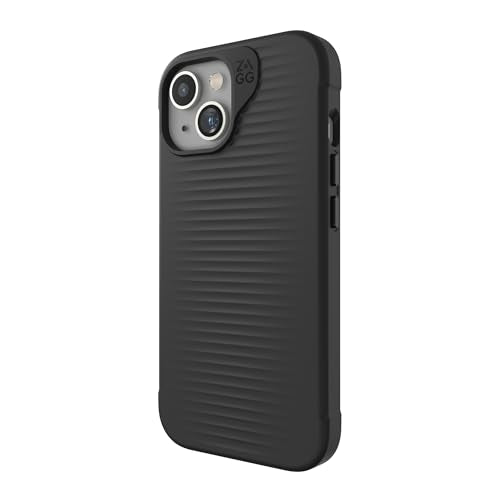 Zagg Luxe Snap Iphone 15 Case - Protective Cell Phone Case, Drop Protection (10ft/3m), Durable Graphene Material, Slim And Lightweight Magsafe Phone Case, Black