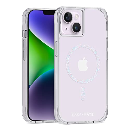 Case-Mate Iphone 14 Plus Case - Clear Twinkle Diamond [10ft Drop Protection] [Compatible With Magsafe] Magnetic Cover With Cute Bling Sparkle For Iphone 14 Plus 6.7", Anti-Yellow, Anti-Scratch, Slim