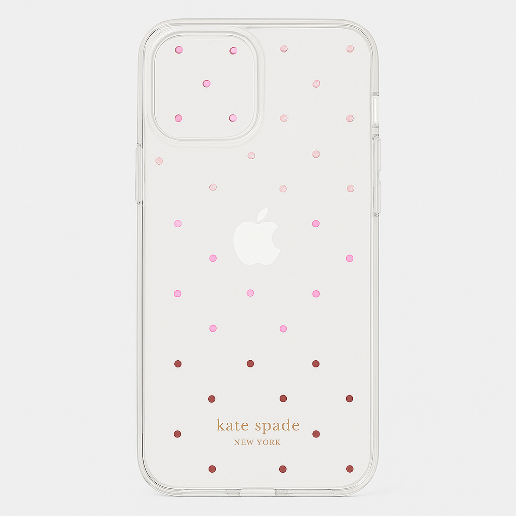 Kate Spade Iphone 6.7 Ombré Pin Dot Pink/Clear