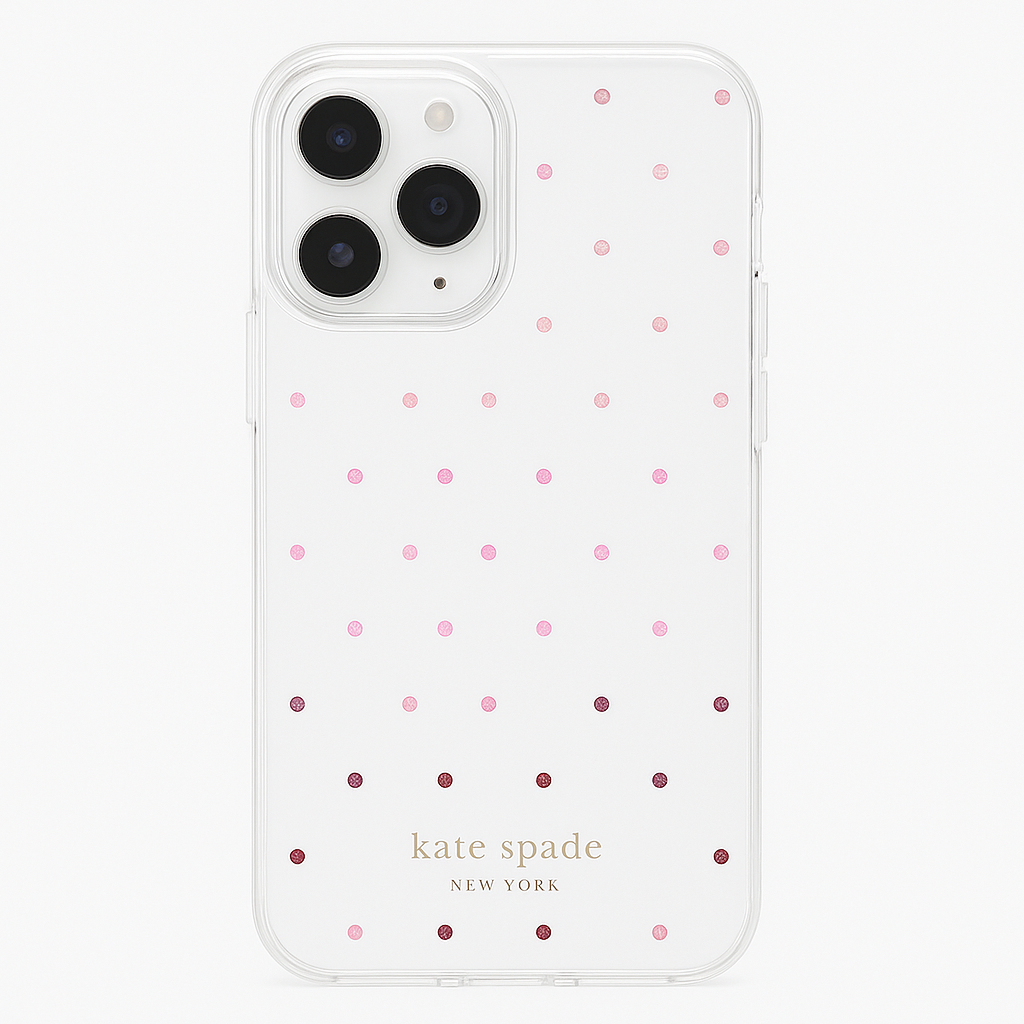 Kate Spade Iphone 6.7 Ombré Pin Dot Pink/Clear